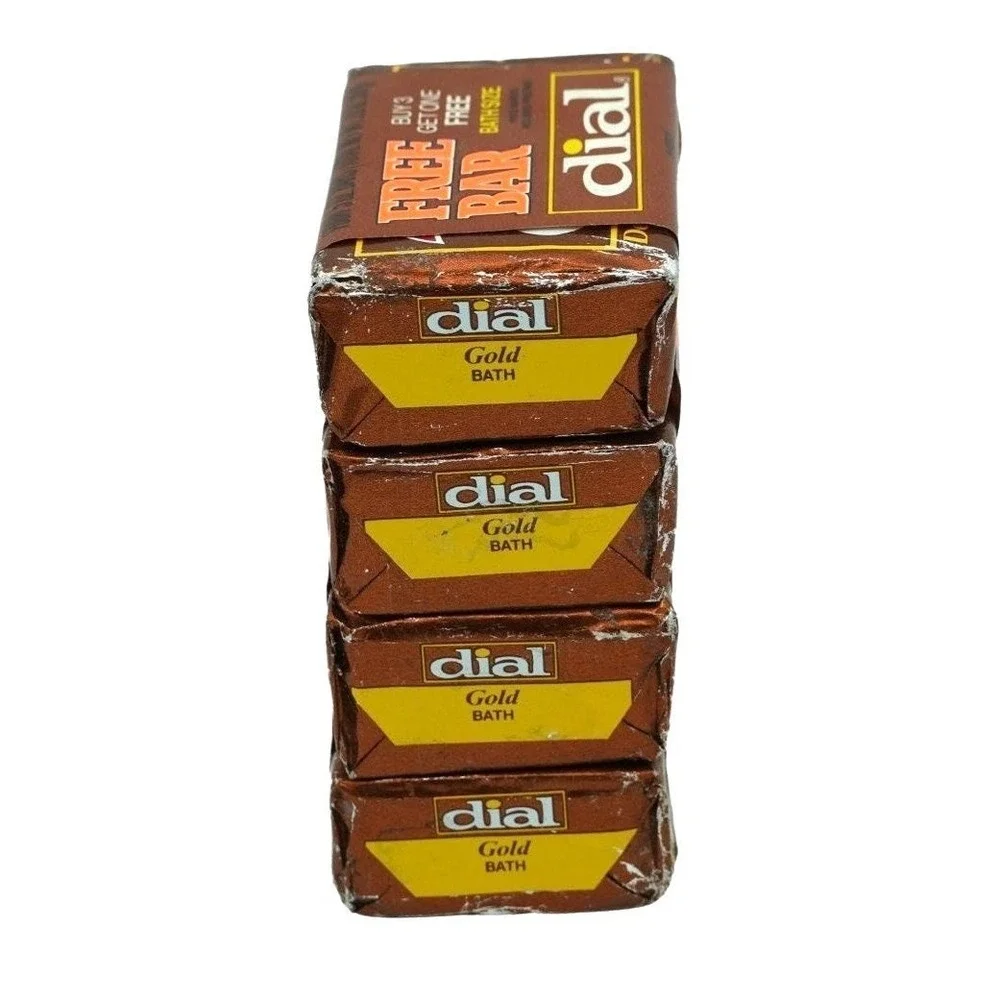 Vintage‎ Dial Gold Bar Soap 4 Pack 5oz Bath Size Bars Gold Antibacterial